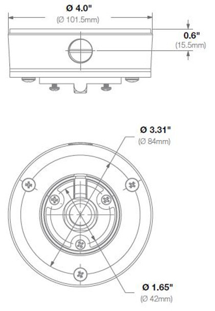 Arecont Vision MCB-JBA Round Junction Box Adapter for MicroBullet - 2