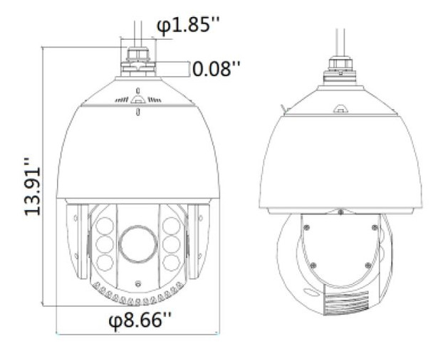 Oculur CPTZ30IR 2MP IR Outdoor PTZ Dome HD-TVI Security Camera - 30x Optical Zoom
