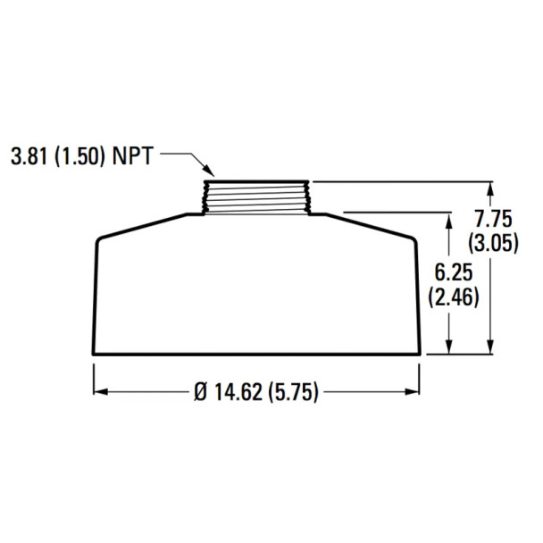 Pelco IMEPM-E Sarix Enhanced Pendant Mount for Environmental Dome Camera - 2