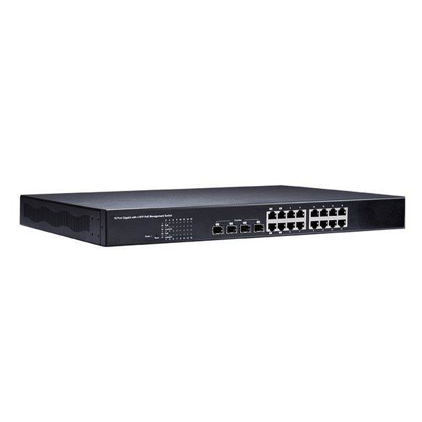 Geovision GV-POE1611-V2 16-Port Gigabit 802.3at Web Management PoE Switch