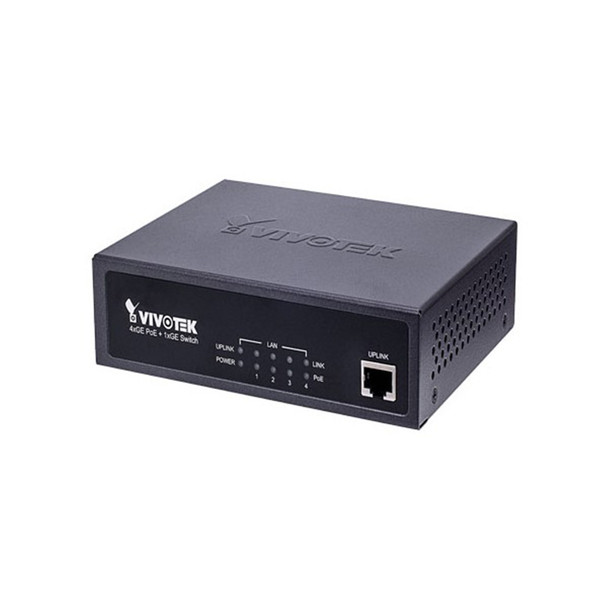 Vivotek AW-GET-050A-065 Unmanaged 4xGE PoE + 1xGE Switch