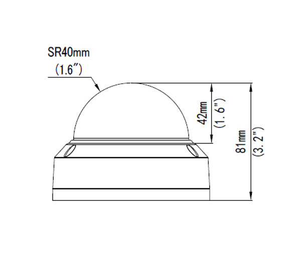 Geovision GV-ADR4701 4MP IR H.265 Outdoor Mini Dome IP Security Camera 84-ADR470W-0010