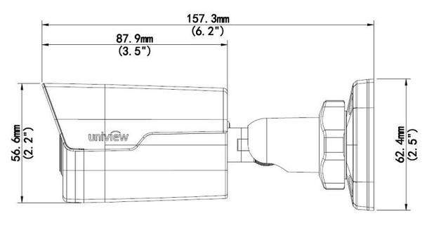 Uniview IPC2122SR3-UPF40-C 2MP Starlight IR Outdoor Mini Bullet IP Security Camera - Ultra 265