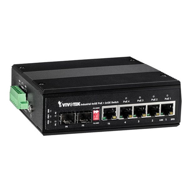 Vivotek AW-IHT-0600 Industrial 4xGE POE + 2xGE SFP Switch
