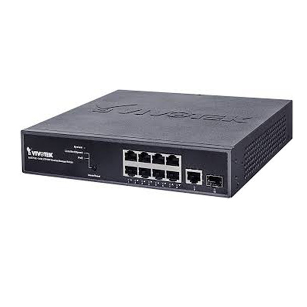 Vivotek AW-GEV-104B-130 8xGE PoE + 2xGE SFP Web Smart Managed Switch - 1