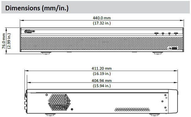 Dahua N54B3P2 16 Channel 4K ePoE Network Video Recorder - 2TB HDD included