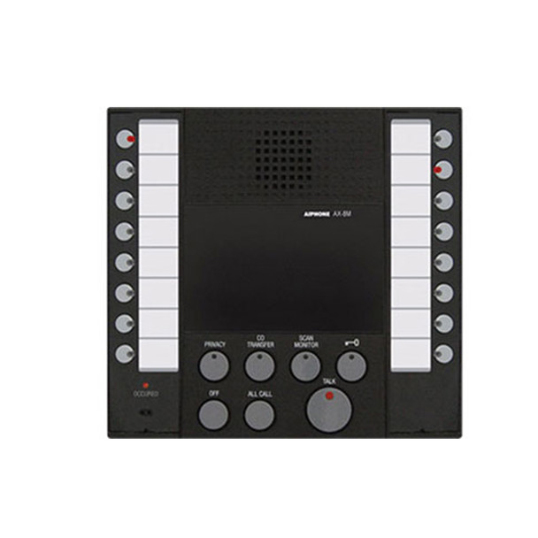 Aiphone AX-8M Audio Master, Black, with buttons for up to 8 Master stations and 8 Door or sub stations - 1 Aiphone AX-8M Audio Master, Black, with buttons for up to 8 Master stations and 8 Door or sub stations - 1