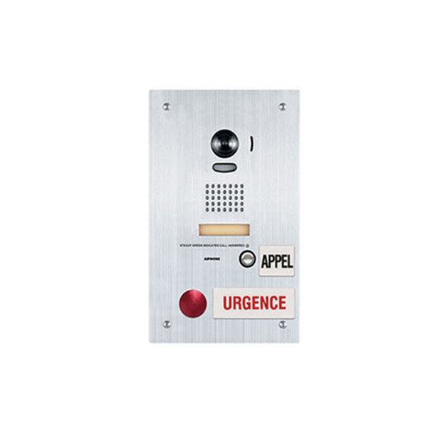 Aiphone IS-DVF-2RA-FR Video Door Station with Emergency and Standard Call Buttons, French Signage - 1