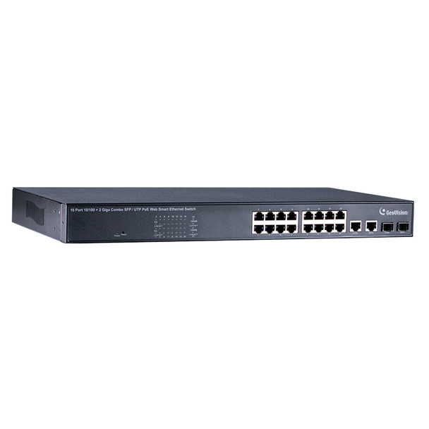 Geovision GV-POE1601 V2 16-Port 802.3at Web Management PoE Switch