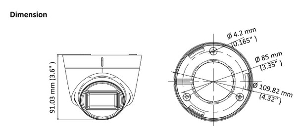 LTS CMHT1752WE-28F 5 MP IR Ultra-low-light Turret HD-TVI Security Camera - LTCMHT1752WE-28F - 2