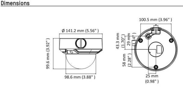 Hikvision ECI-D64Z2 4MP Outdoor EXIR Dome IP Security Camera - 2