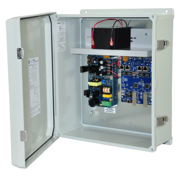 Altronix NetWaySP4LWPX Dual 1G Fiber SFP - 4 port 10/100/1000 PoE/PoE+ configurable for 2x 60W Hi-PoE; Hardened - 1