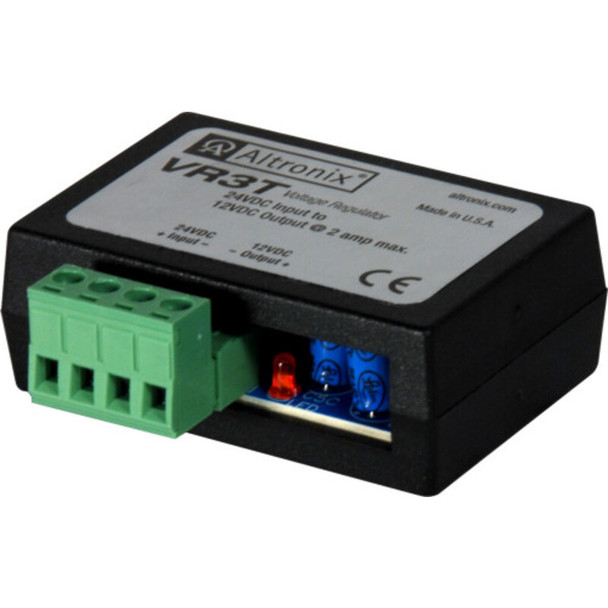 Altronix VR3T Voltage Regulator - Converts 24VDC to 12VDC @ 2A - 1