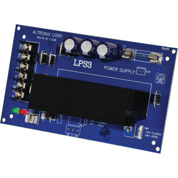 Altronix LPS3 Linear Power Supply/Charger - Single Class 2 Output - 1