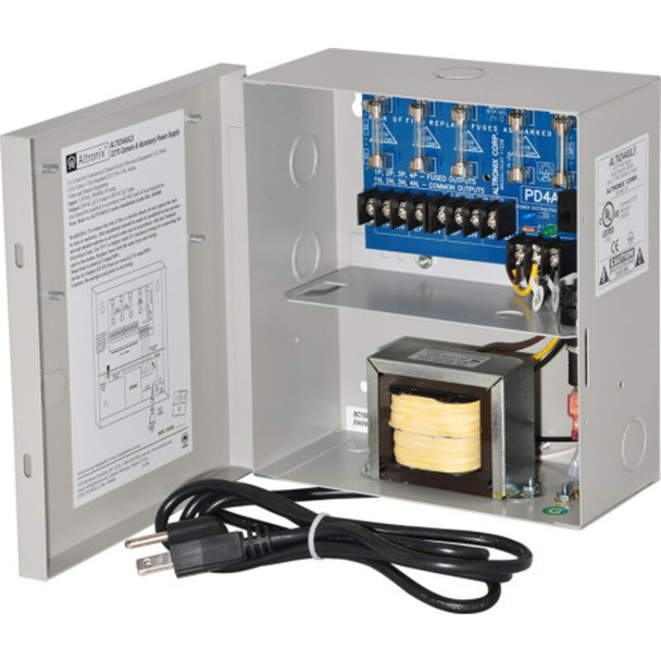 Altronix ALTV244UL3 CCTV Power Supply - 4 Fused Outputs - 1