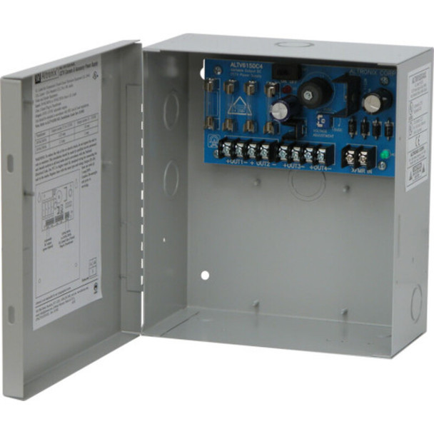 Altronix ALTV615DC4220 CCTV Power Supply - 4 Fused Class 2 Outputs - 1 Altronix ALTV615DC4220 CCTV Power Supply - 4 Fused Class 2 Outputs - 1