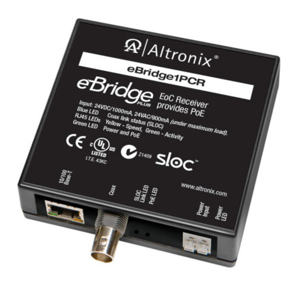 Altronix eBridge1PCR EoC Single Port Receiver - 25Mbps - 1