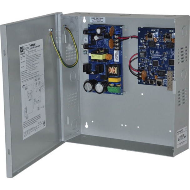 Altronix NetWaySP3X Indoor Ethernet over Fiber PoE+ Hardened Switch - 1