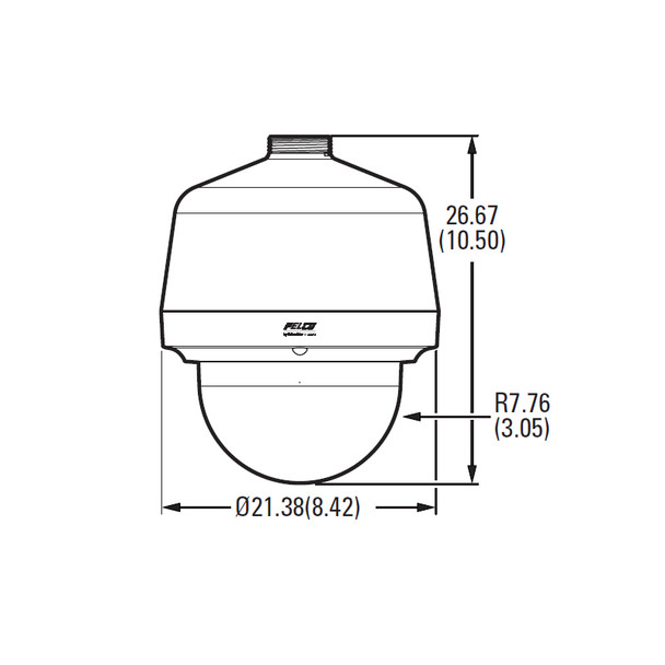 Pelco P1220-ESR1 2MP Outdoor PTZ IP Security Camera, Clear Dome