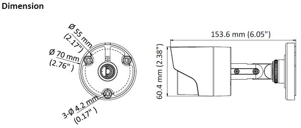 Hikvision DS-2CE16D3T-I3F 2.8MM 2MP IR Outdoor Bullet HD Analog Security Camera