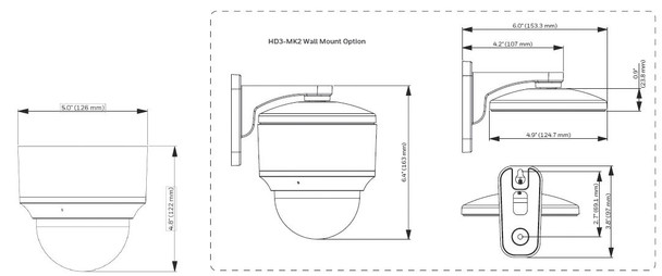 Honeywell H3W2GR1V 2MP IR H.265 Indoor Mini Dome IP Security Camera - 2