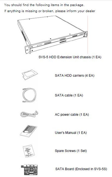 Samsung Hanwha SVS-5E HDD Extension Unit