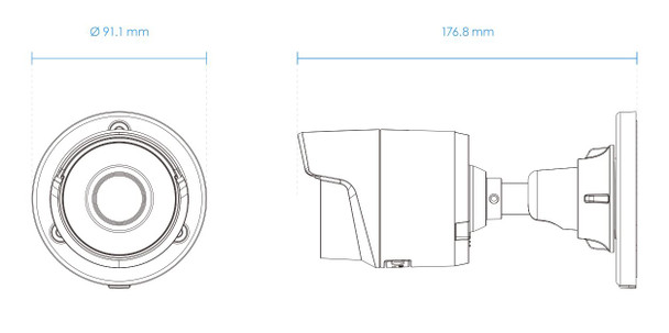 Vivotek IB9360-H 2MP H.265 IR Outdoor Bullet IP Security Camera with 3.6mm Fixed Lens