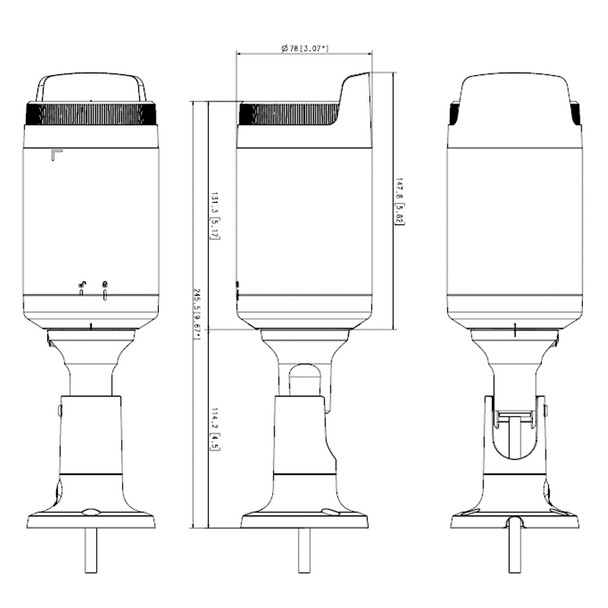 Samsung Hanwha LNO-6022R 2MP IR Outdoor Bullet IP Security Camera Dimensions