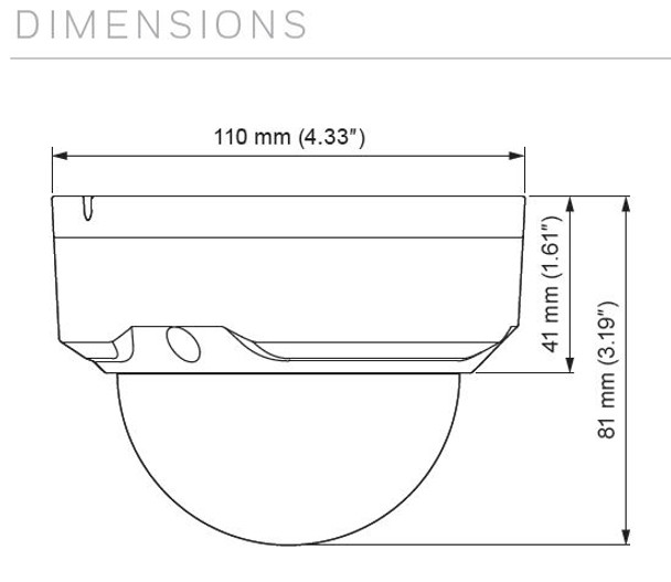 Honeywell H4W4PER3 4MP H.265 IR Outdoor Mini Dome IP Security Camera