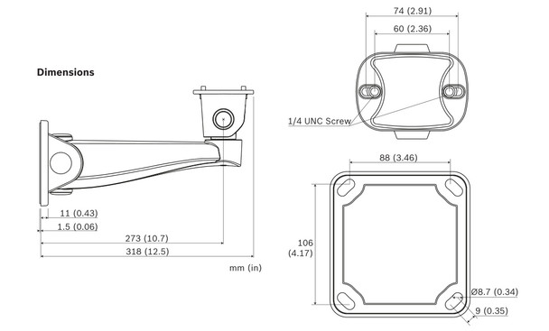 Bosch NHA-U-WMT Wall Mount Bracket - 2