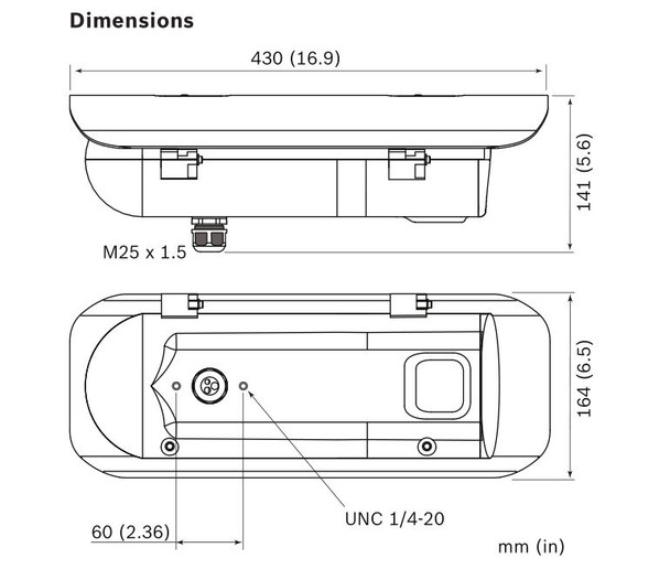 Bosch NHT-8000-F07QF QVGA 60fps Thermal Bullet IP Security Camera with 7.5mm Fixed Lens - 2