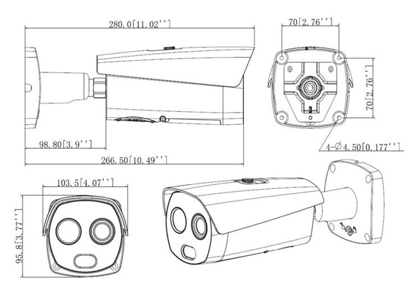 Dahua DH-TPC-BF5421N-TB13F8 Thermal Bullet IP Security Camera for Body Temp Measurement with 13mm Lens - 2