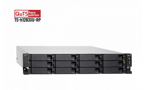 QNAP TS-h1283XU-RP-E2236-128G NAS with QuTS Hero Operating System and with 128 GB DDR4 RAM - 4