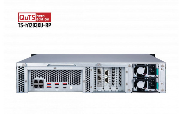 QNAP TS-h1283XU-RP-E2236-32G NAS with QuTS Hero Operating System and with 32 GB DDR4 RAM - 8