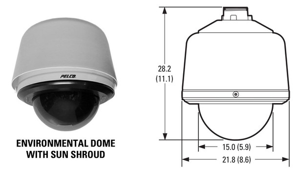 Pelco SD530-PG-E1 740TVL Outdoor PTZ CCTV Analog Security Camera with Clear Dome and 30x Zoom - 2
