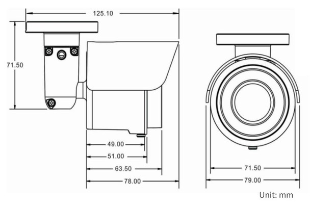 Mobotix Mx-BC1A-4-IR-D 4MP IR Outdoor Bullet IP Security Camera with 9-22mm Varifocal Lens - 3