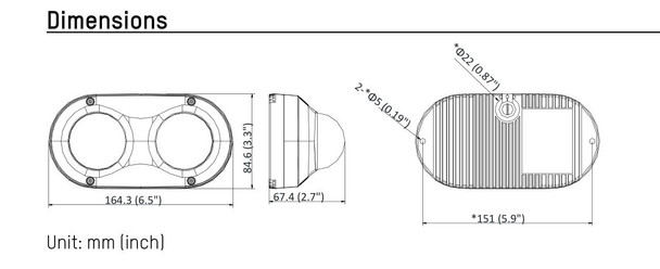 Hikvision DS-2CD6D82G0-IHS 6MM 4K IR H.265 Outdoor PanoVu Multi-sensor IP Security Camera - 3