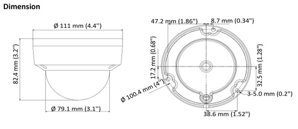 Hikvision DS-2CE57D3T-VPITFB 6MM 2MP Outdoor Ultra-Low Light Dome HD CCTV Security Camera - 2