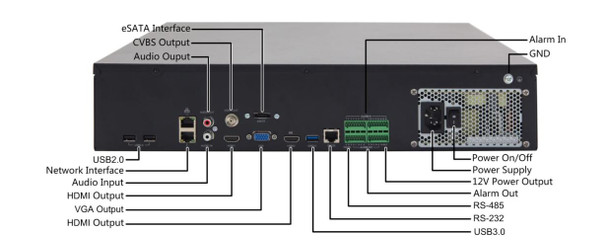 Uniview NVR308-64R-B 64 Channel 4K H.265 Network Video Recorder - No HDD included - 3