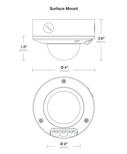 Arecont Vision AV2756DNIR-S 2MP H.265 IR Outdoor Dome IP Security Camera