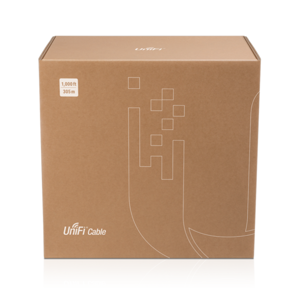 Ubiquiti UC-C6-CMP 1000ft Indoor CAT6 UTP Cable, Plenum, CMP, 23 AWG Copper