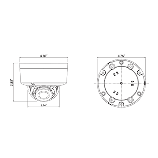 Speco HFD4M 4MP Dome HD-TVI Security Camera with Junction Box and Motorized Lens