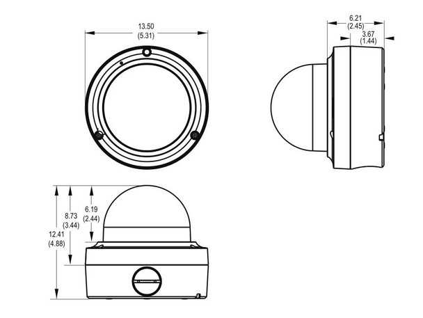 Pelco IMP231-1ES 2MP Outdoor Dome IP Security Camera with 2.8 to 12 mm Lens - 2