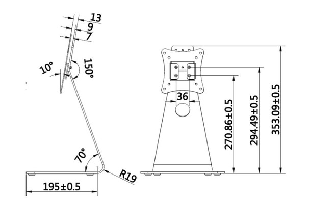 Hikvision DS-DM0701BL Desk Stand for DS-K1T671TM-3XF - 4