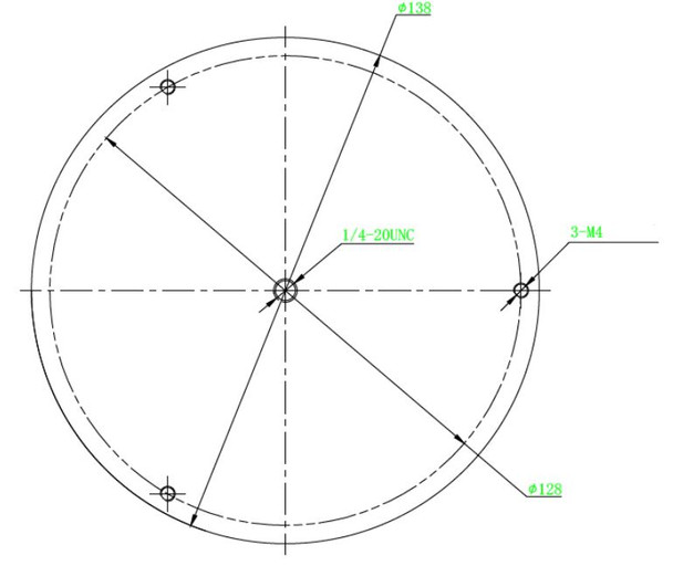 Hikvision DS-2908ZJ Tripod Adapter for DS-2TD1217B-x/PA Turret Cameras - 2