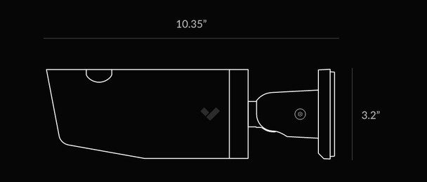 Verkada CB51-30E-HW 5MP IR Outdoor Bullet IP Security Camera with Zoom Lens, 30 days of Storage