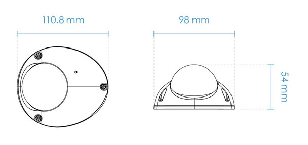 Vivotek MD9561-HF3 2MP H.265 IR Mobile Outdoor Dome IP Security Camera with WDR Pro and M12