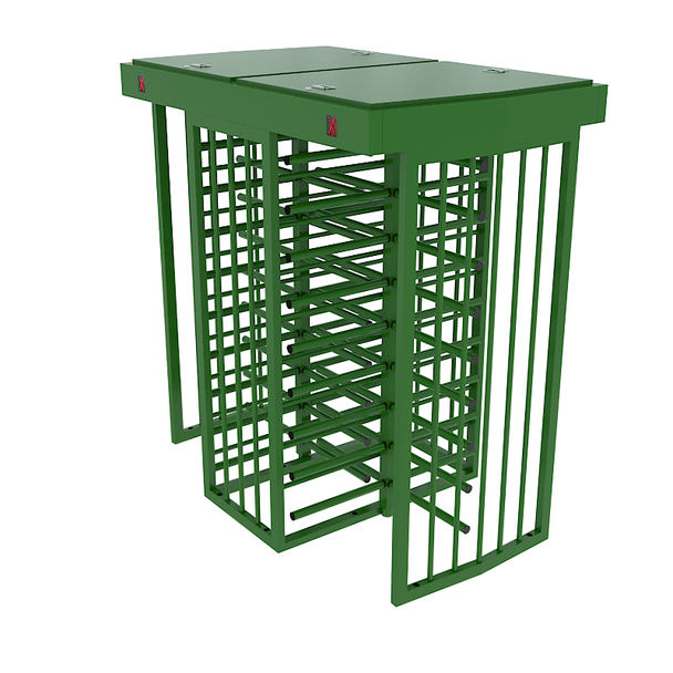 Full Height Tandem Security Turnstile - Mantrap for Warehouse Factory Construction Sites - Premium Series