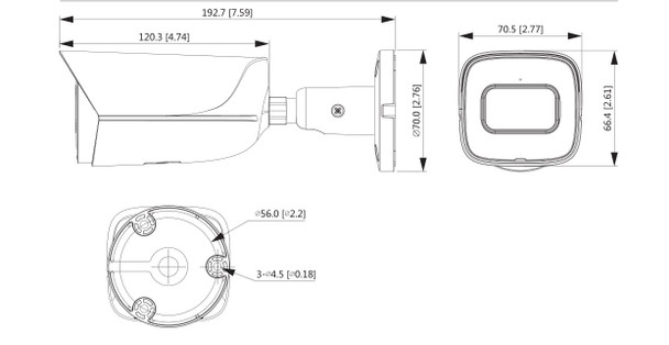 Dahua N43AB52 4MP Night Vision Bullet IP Security Camera with Starlight, Built-in Microphone, H.265+, Arctic - 5