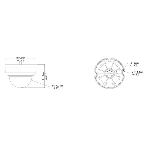 Geovision GV-TDR4703-2F 4MP Night Vision H.265 Outdoor Dome IP Security Camera with 2.8mm Fixed Lens